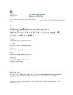 An integrated dielectrophoresis-active - Research Online