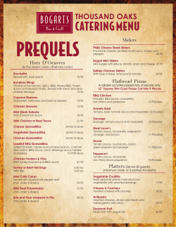 Catering Menu