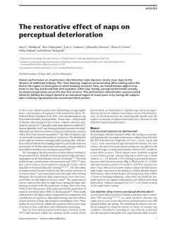 The restorative effect of naps on perceptual deterioration