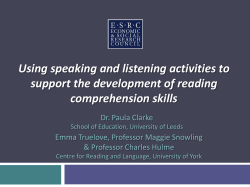 Supporting Children with Reading Comprehension Impairments