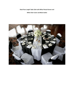 Black Floor Length Table Cloth with White Pintuck Runner and