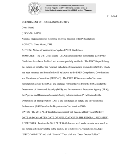 National Preparedness for Response Exercise Program