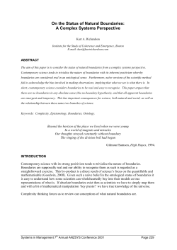 On the Status of Natural Boundaries: A Complex
