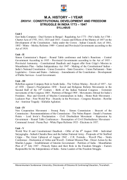Constitutional Development and Freedom Struggle in India 1773