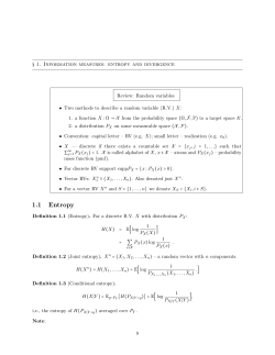 Chapter 1: Information Measures: Entropy and Divergence