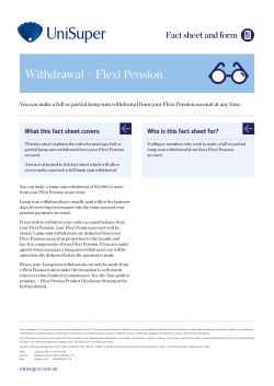 Flexi Pension withdrawal form
