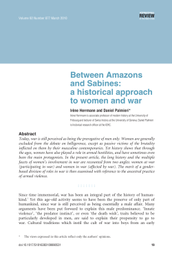 Between Amazons and Sabines: a historical approach to women
