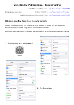 Understanding iPad Restrictions &ndash; Parental Controls