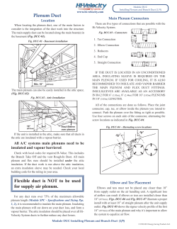 Flexible duct is NOT to be used for supply air plenum - Hi