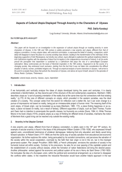 Aspects of Cultural Utopia Displayed Through Anarchy in the