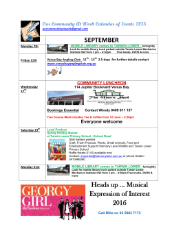 Heads up &hellip; Musical Expression of Interest 2016