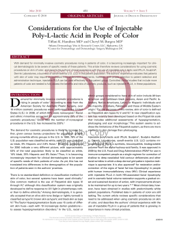 considerations for the use of injectable poly-l