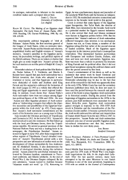 Ralph M. Coury. The Making of an Egyptian Arab Nationalist: The