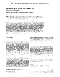 Origin of intraplate volcanoes from guyot heights
