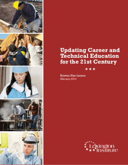 Updating Career and Technical Education for