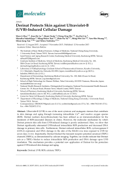 Derinat Protects Skin against Ultraviolet-B (UVB)