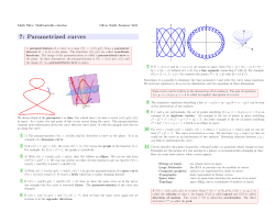 7: Parametrized curves