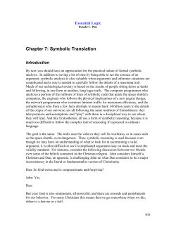 Chapter 7: Symbolic Translation - Honolulu Community College