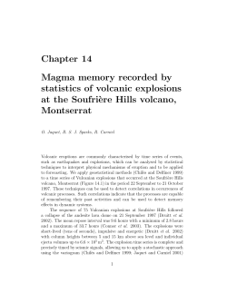 Magma memory recorded by statistics of volcanic explosions at the