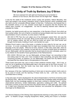 The Unity of Truth by Barbara Joy O`Brien