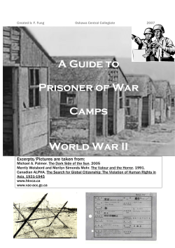 A Guide to Prisoner of War Camps World War II