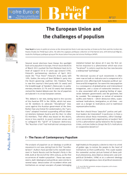 The European Union and the challenges of populism