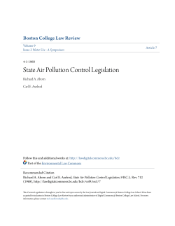 State Air Pollution Control Legislation