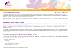 Standardised testing and infant classes