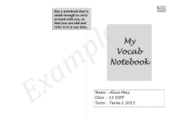 My Vocab Notebook