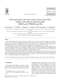 H2O interaction with bare and Li-precovered TiO2: studies with