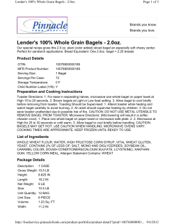 Lender`s 100% Whole Grain Bagels