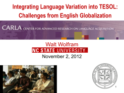 Integrating Language Variation into TESOL