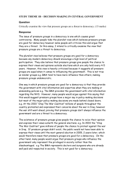 Critically examine the view that pressure groups are a threat to