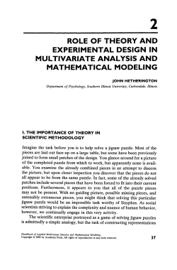role of theory and experimental design in multivariate analysis and