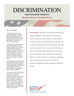 Discrimination and Economic Mobility