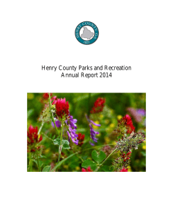 Henry County Parks and Recreation Annual Report 2014