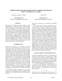 MODEL-BASED IMAGE RECONSTRUCTION OF