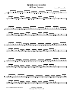 Split Sixteenths for 4 Bass Drums