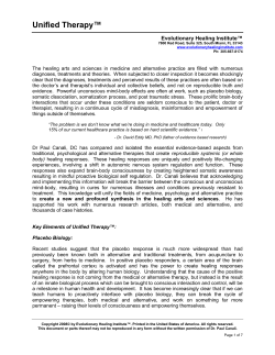 Unified Therapy - Evolutionary Healing Institute