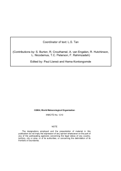Coordinator of text: L.S. Tan (Contributions by: S. Burton, R
