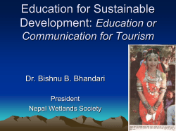 Education for Sustainable Development: Education or