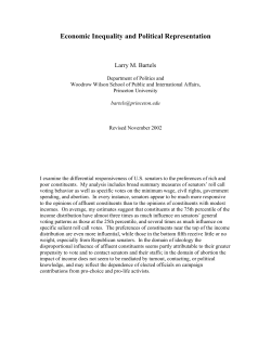 Economic Inequality and Political Representation