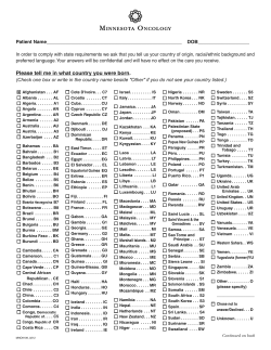 Please tell me in what country you were born.