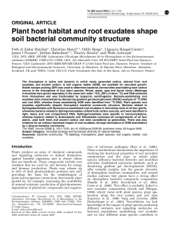 Plant host habitat and root exudates shape soil bacterial community