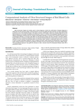 Computational Analysis of Ultra-Structural Images of Red Blood Cells