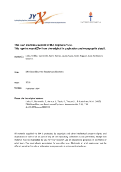 DNA-Based Enzyme Reactors and Systems