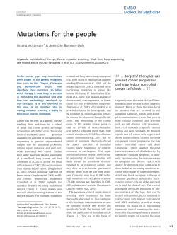 Mutations for the people - EMBO Molecular Medicine