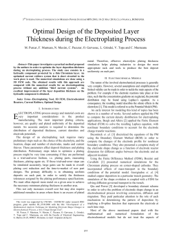 Optimal Design of the Deposited Layer Thickness during the