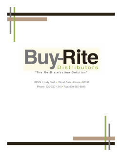 The Re-Distribution Solution - Buy-Rite
