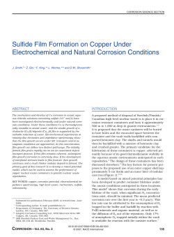 Sulfide Film Formation on Copper Under Electrochemical and
